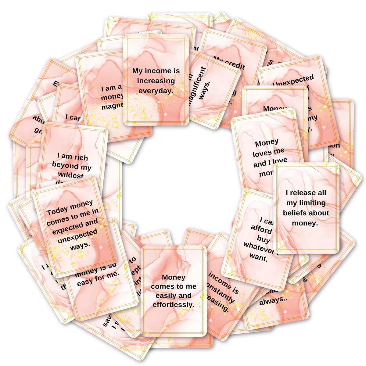 50 Pink Affirmation Cards – Self-Love, Healing & Empowerment Deck